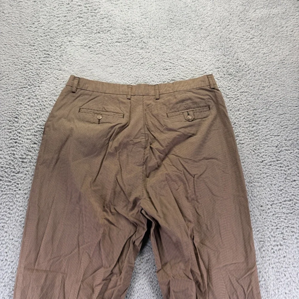 Vintage Tommy Hilfiger Pant Mens 38x31 Brown Cotton Dress Straight Formal Career